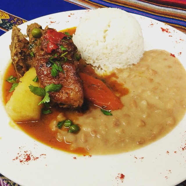 Happy Mother's Day  Delicious stewed Ribs with Peruvian Canario beans and rice.